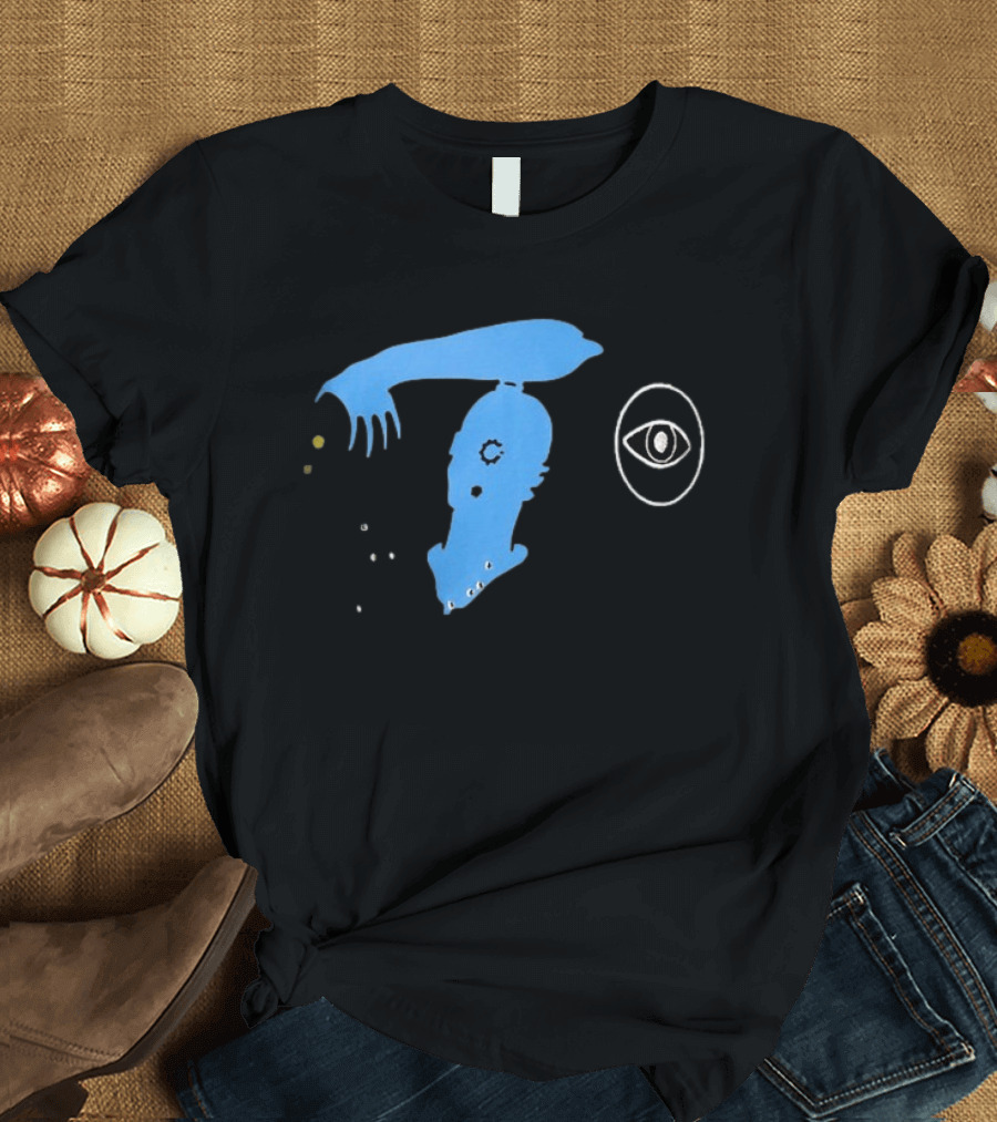 Candice For You Searcher Abstract Blue Silhouette With Eye T-Shirt
