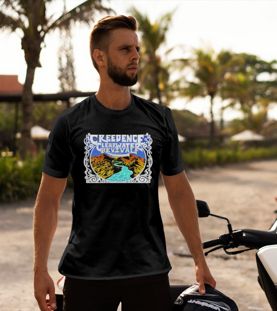 Creedence Clearwater Revival Retro Scenic Landscape T-Shirt
