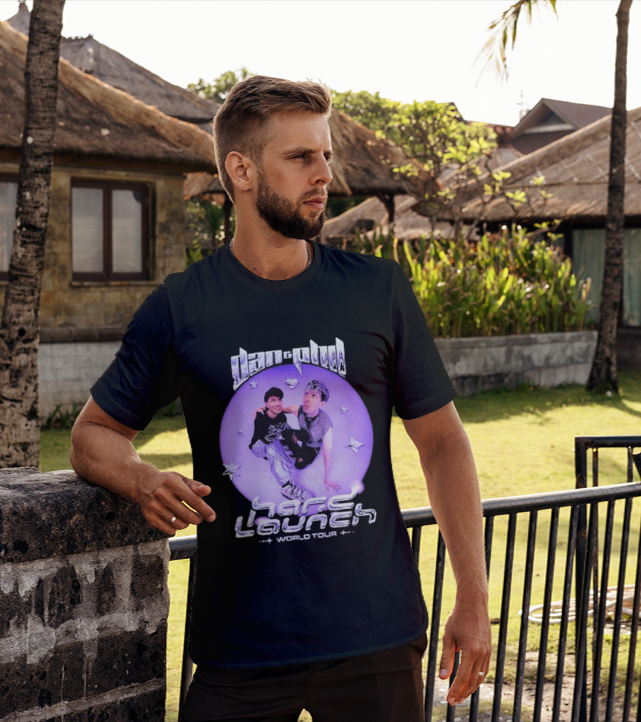 Dan And Phil Hard Launch World Tour 2026 2027 Purple Circle Star T-Shirt