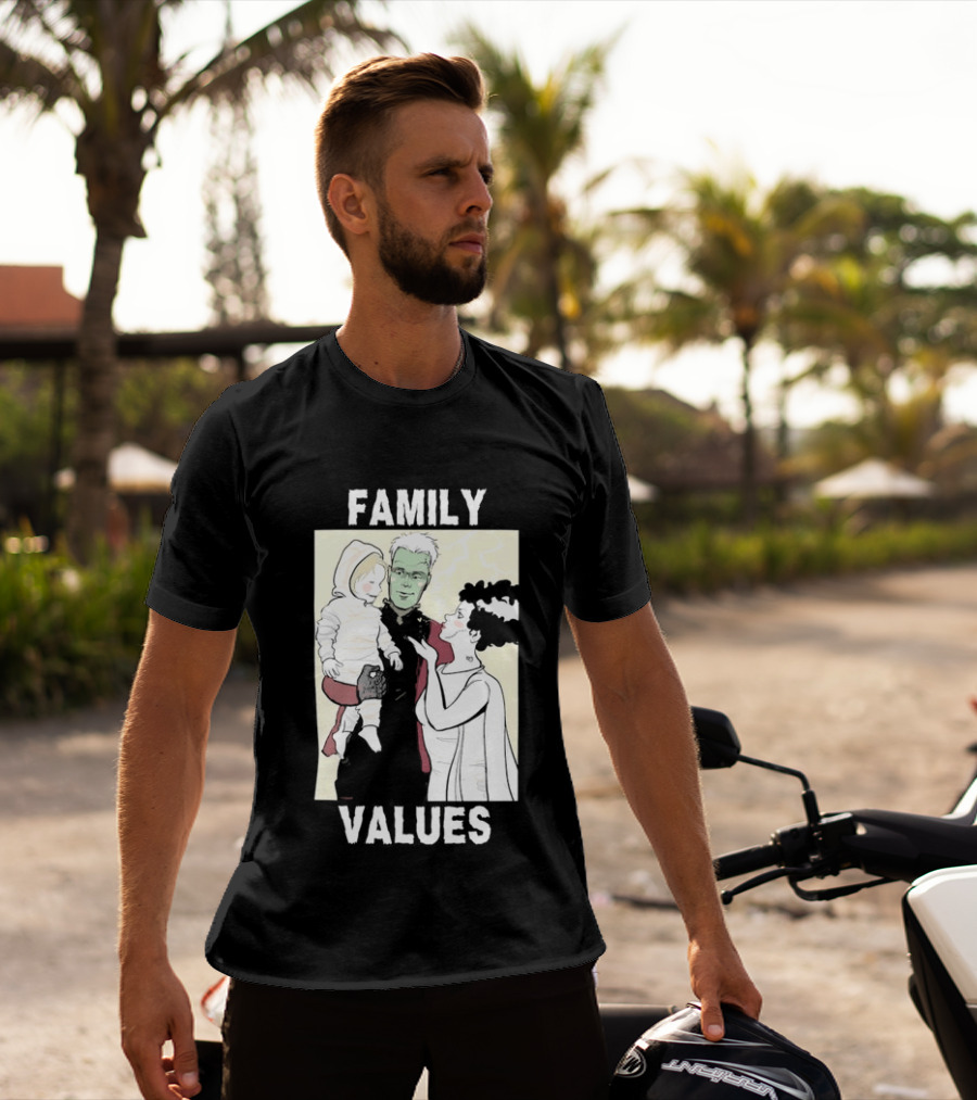 Family Values Halloween 2026 Ghostly Family T-Shirt