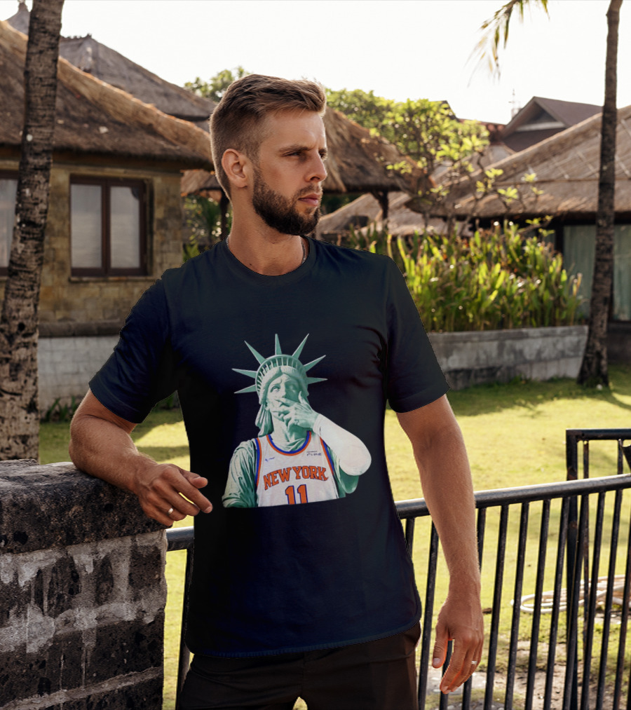 New York Knicks Statue Of Liberty Number 11 Jalen Brunson 2026 T-Shirt
