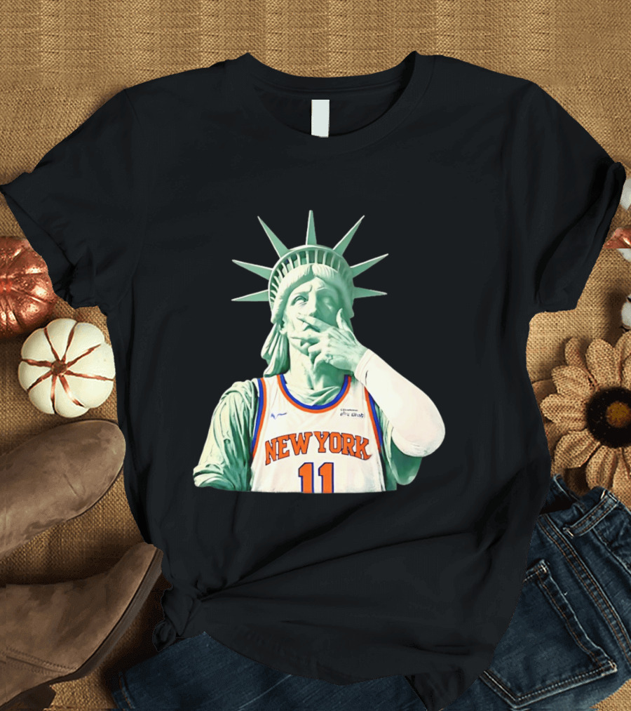New York Knicks Statue Of Liberty Number 11 Jalen Brunson 2026 T-Shirt