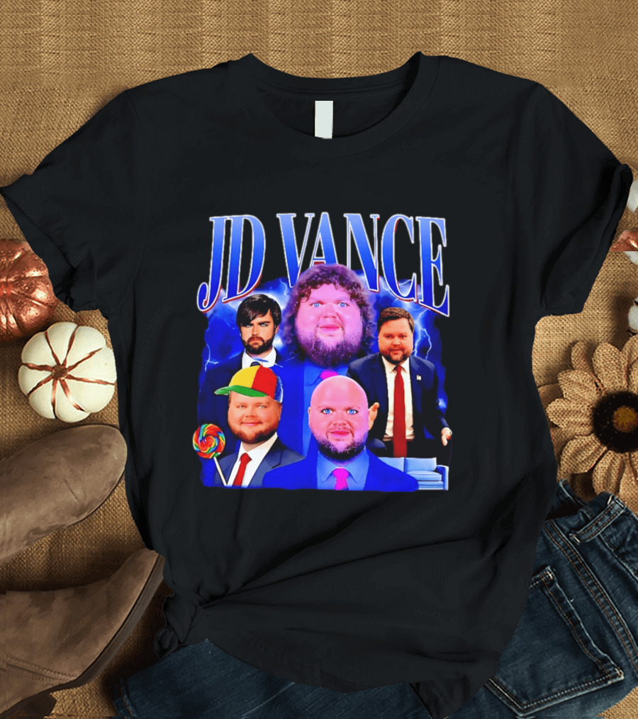 JD Vance Meme Collage Satire Politician Lollipop T-Shirt
