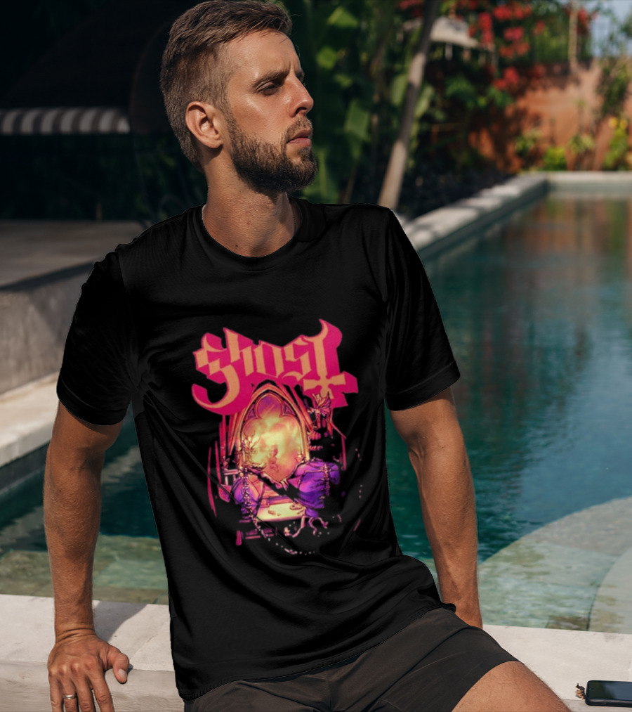 Ghost Band Summer 2026 Exclusive Dressing Room Gothic Mirror T-Shirt
