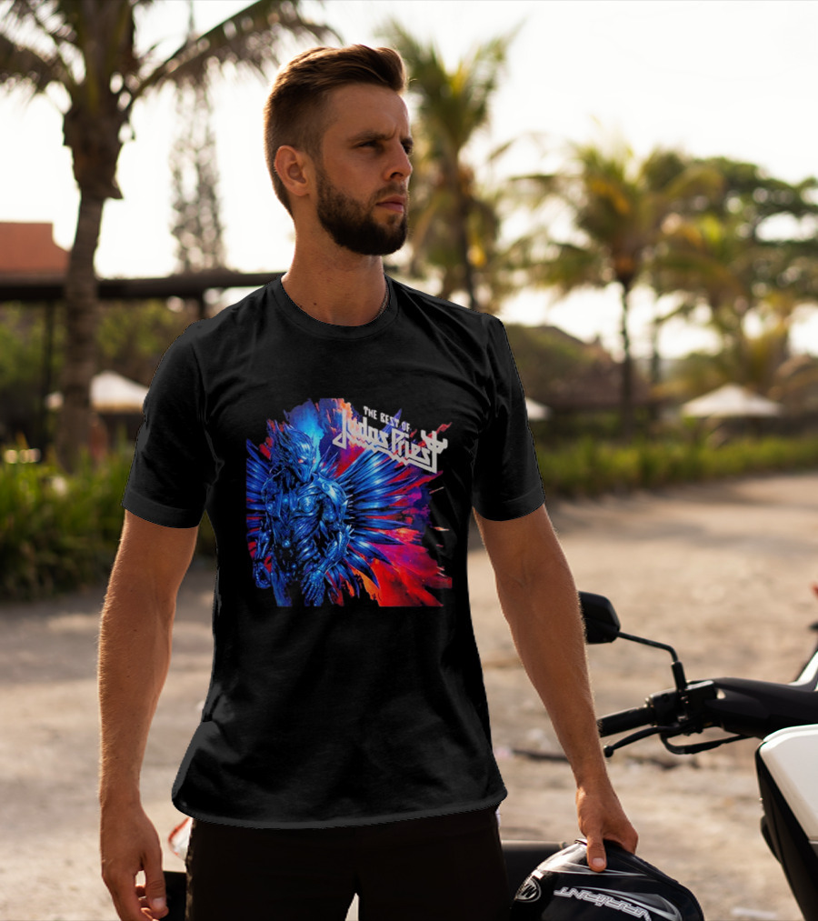 Judas Priest The Best Of 2026 New Album Robotic Blue Warrior T-Shirt