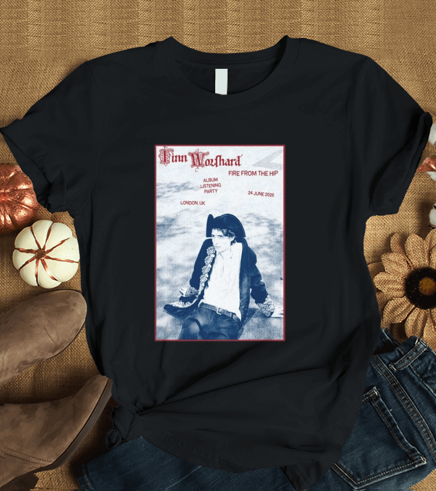 Finn Wolfhard Fire From The Hip Album Listening Party London UK June 24 2026 T-Shirt
