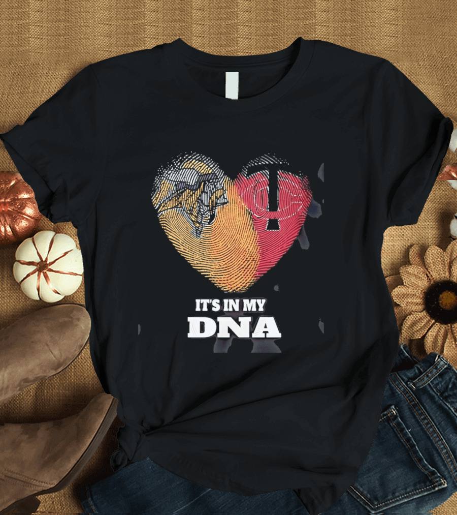 Minnesota Vikings Twins Heart It's In My DNA T-Shirt