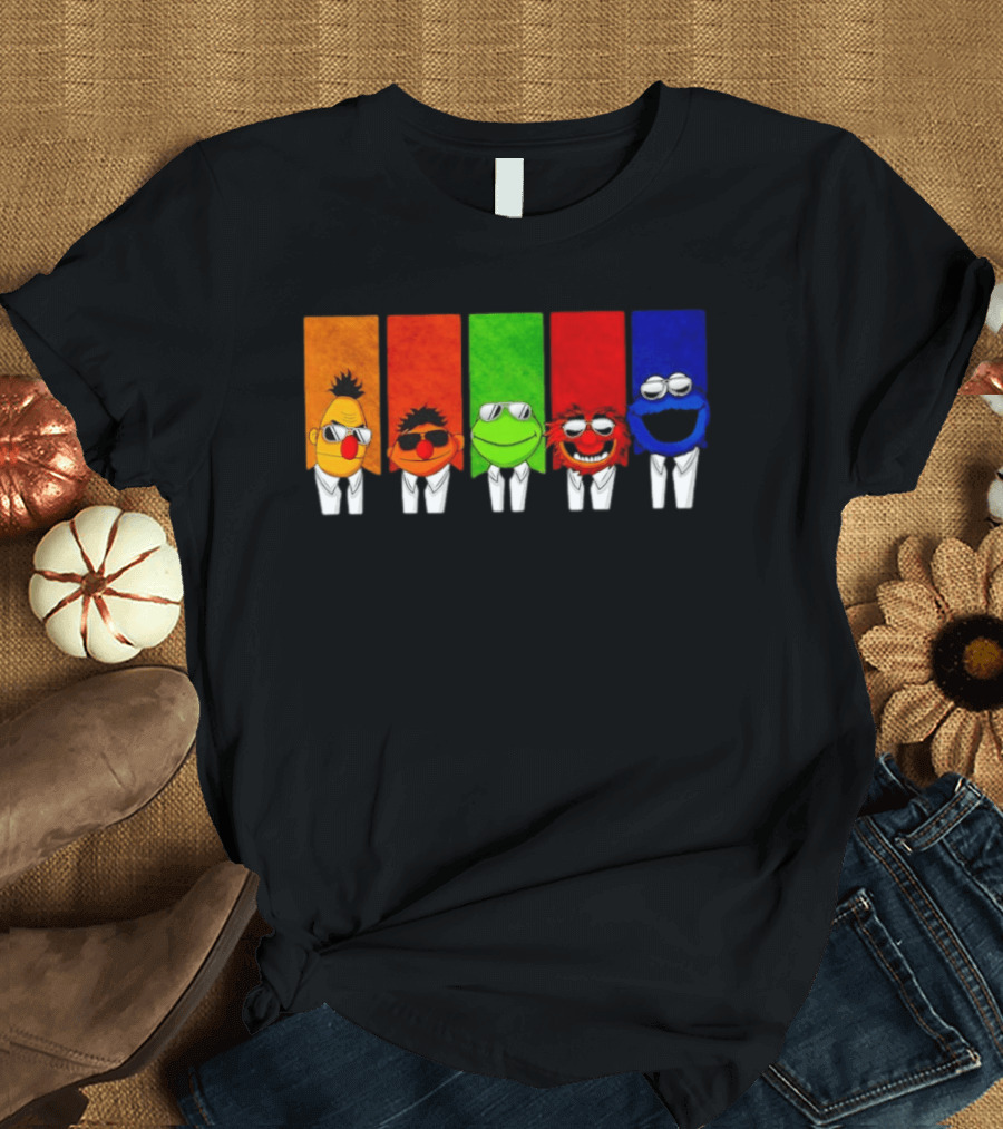 Bert Ernie Kermit Animal Cookie Monster Reservoir Dogs Mashup T-Shirt