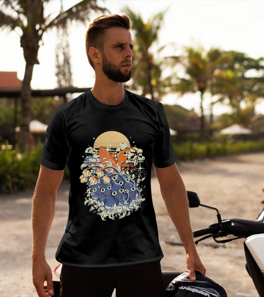 Surfing Pikmin Good Wave Sunset Retro Adventure T-Shirt