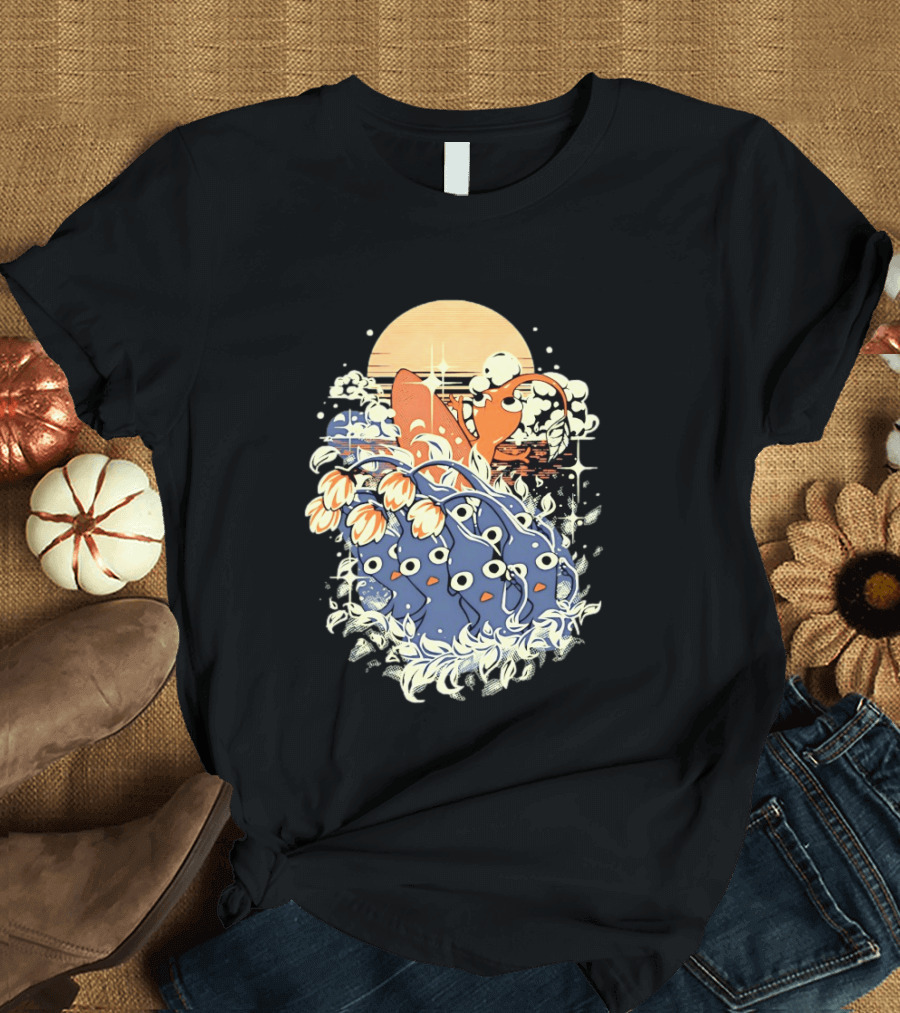 Surfing Pikmin Good Wave Sunset Retro Adventure T-Shirt