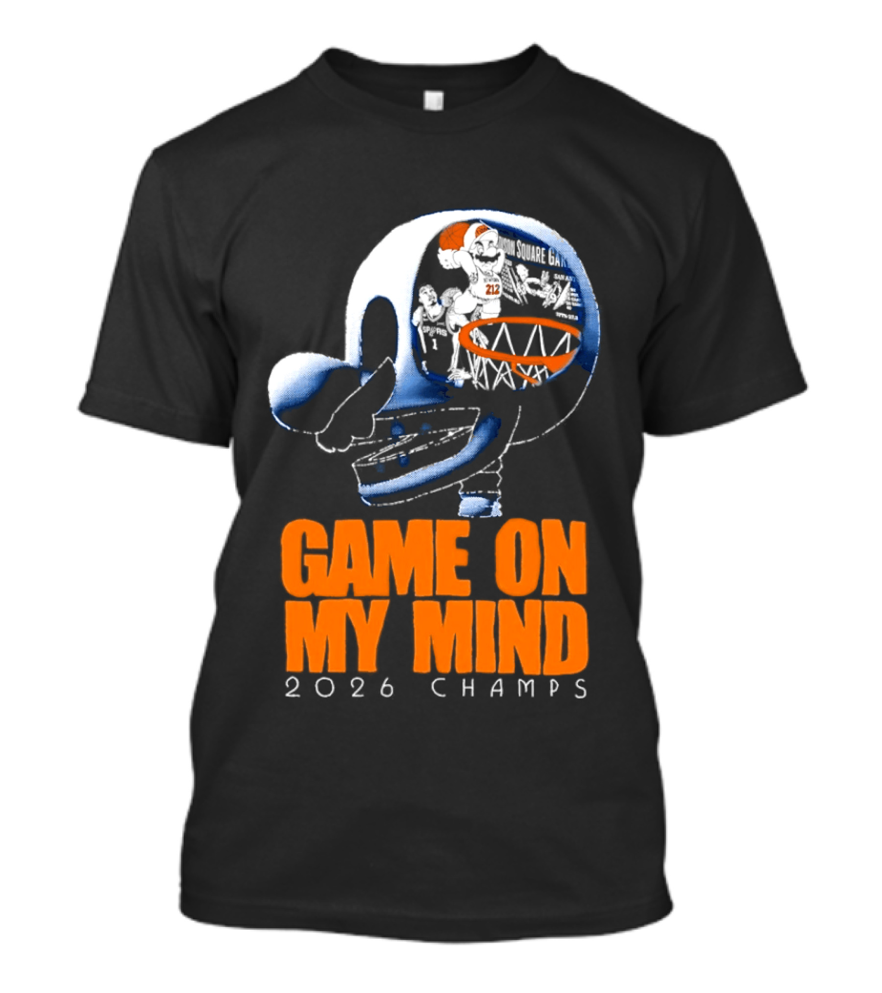 NY Knicks Mario Game On My Mind 2026 Champs T-Shirt
