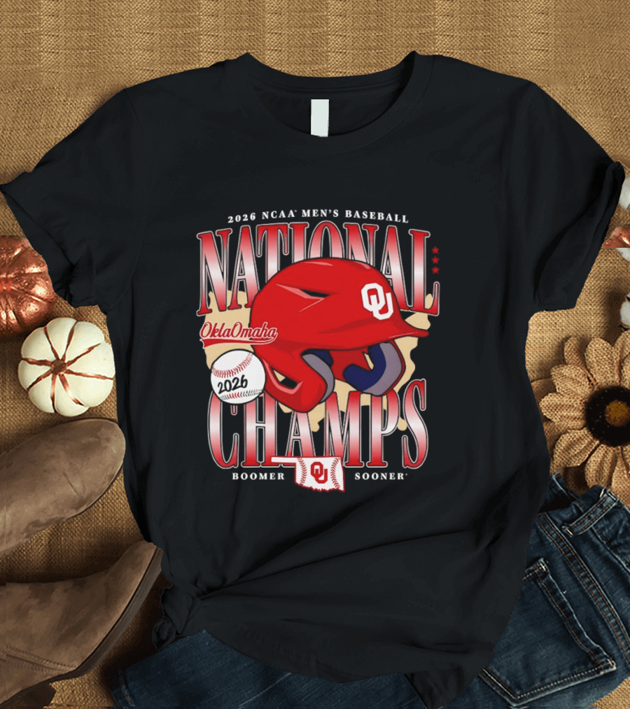 2026 NCAA Men's Baseball National Champs Oklahoma Sooners OklaOmaha Boomer T-Shirt