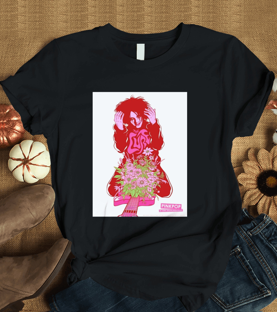 The Cure Pinkpop Festival Landgraaf Netherlands 20 June 2026 Exclusive Flowers And Guitar T-Shirt
