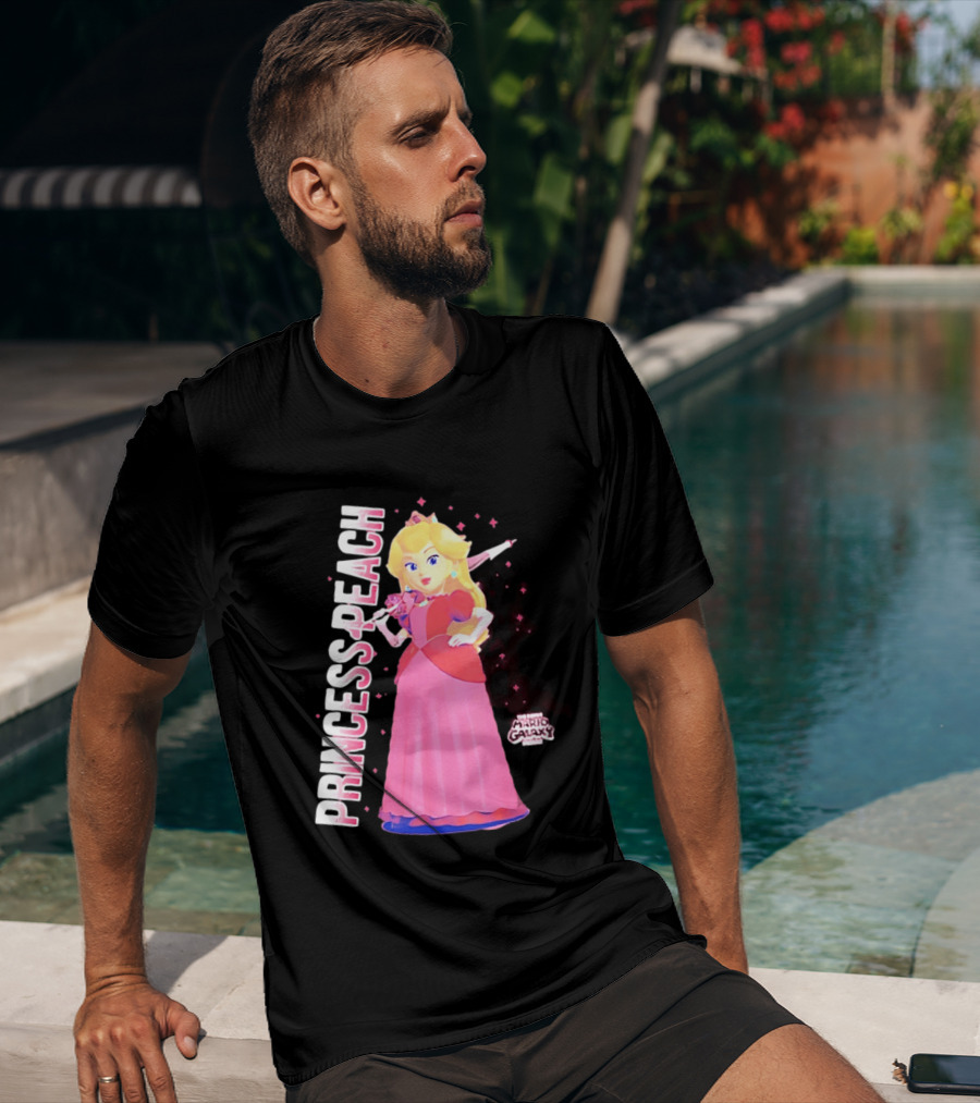 Super Mario Galaxy Movie Princess Peach Colorful Adventure T-Shirt