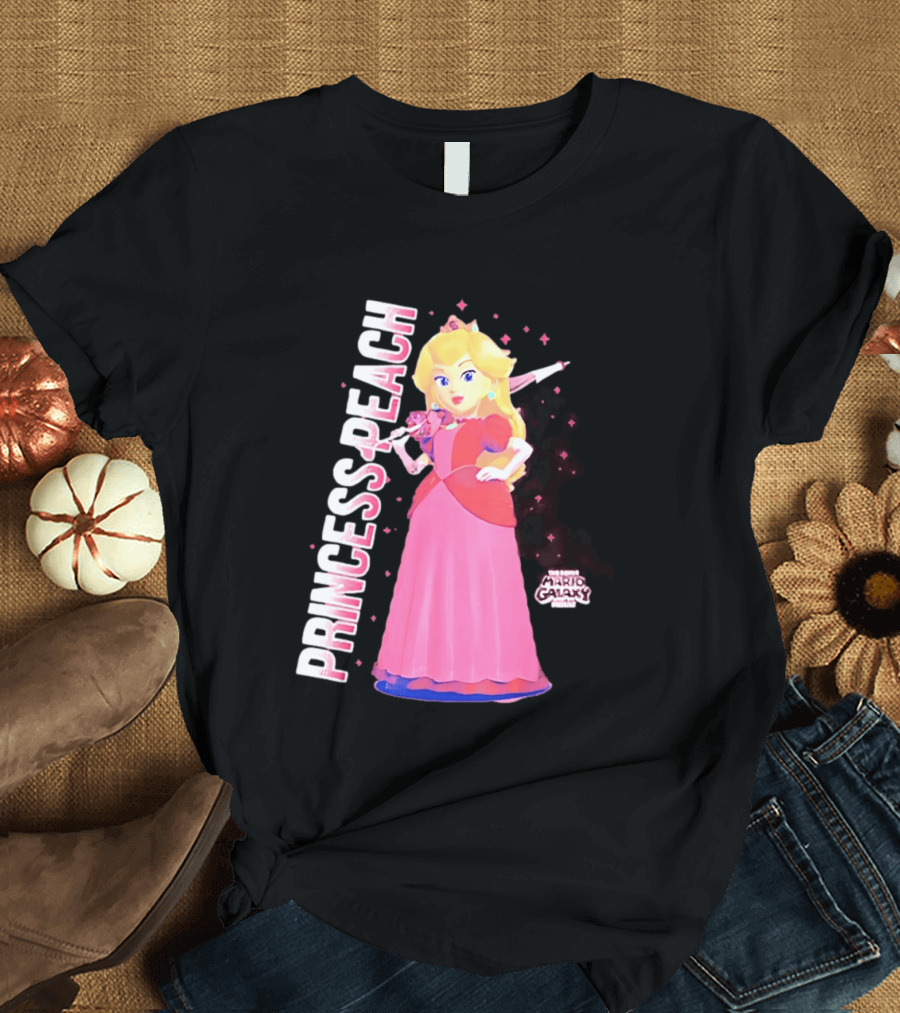 Super Mario Galaxy Movie Princess Peach Colorful Adventure T-Shirt