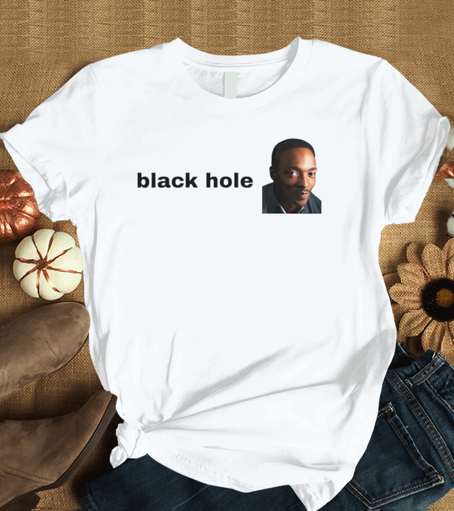 Black Hole Anthony Mackie Face T-Shirt