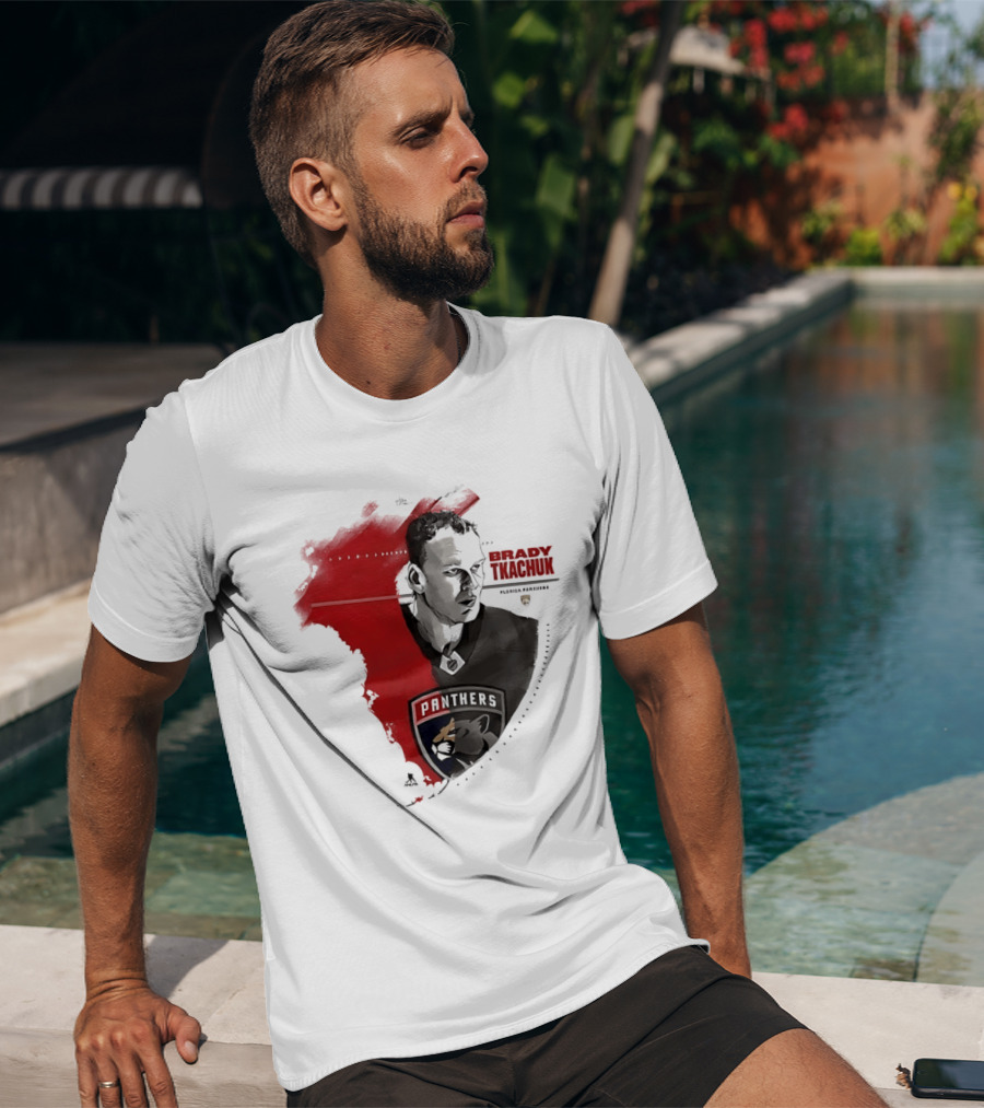 Florida Panthers Brady Tkachuk Portrait State Of Florida T-Shirt