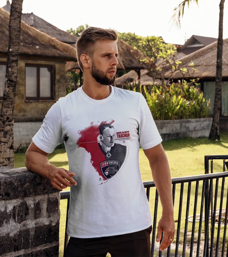 Florida Panthers Brady Tkachuk Portrait State Of Florida T-Shirt
