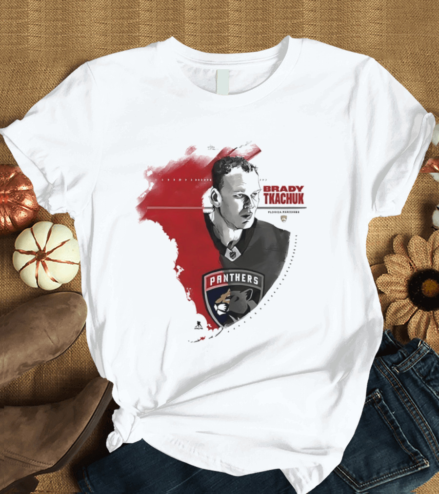 Florida Panthers Brady Tkachuk Portrait State Of Florida T-Shirt