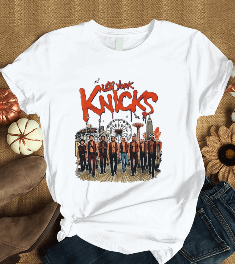 New York Knicks The Warriors Coney Island Gang Ferris Wheel Empire State Building T-Shirt