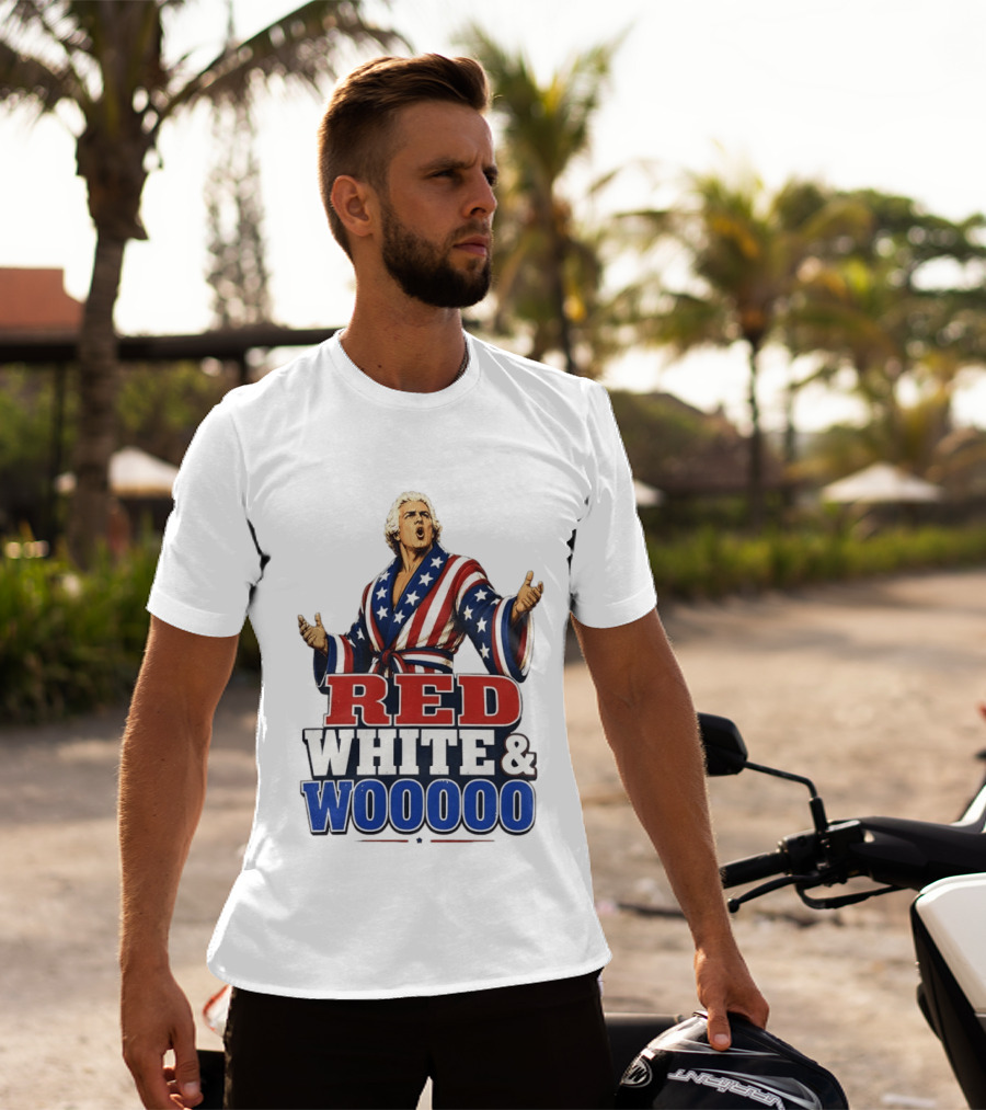 Ric Flair Red White And Woooo USA Wrestling Legend 4th Of July Celebration T-Shirt