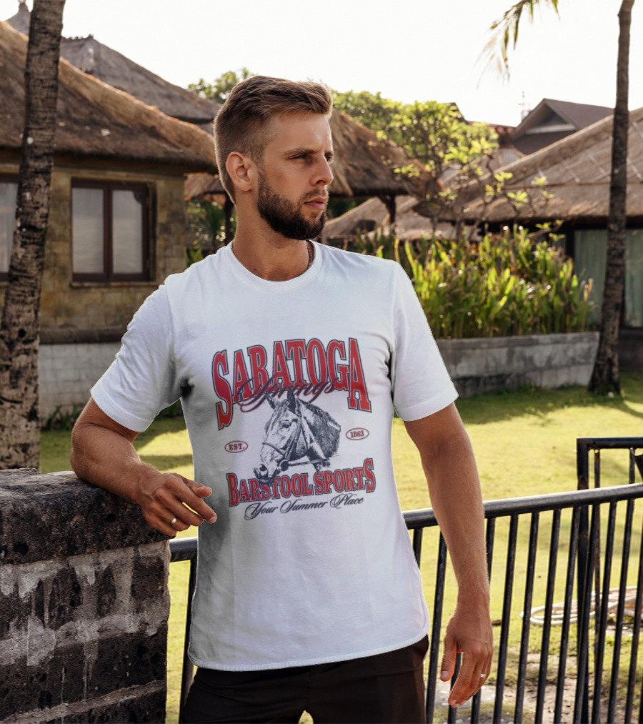 Saratoga Springs Barstool Sports Horse Racing 2026 Your Summer Place T-Shirt