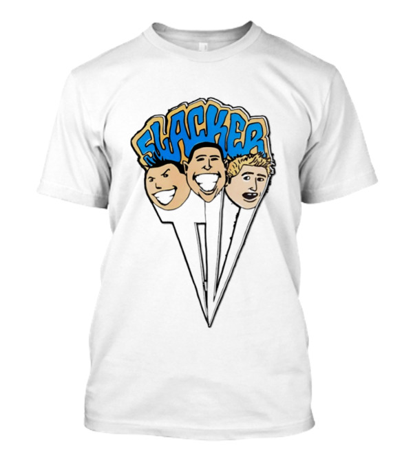 Slacker Cartoon Heads Punk Rock Trio T-Shirt