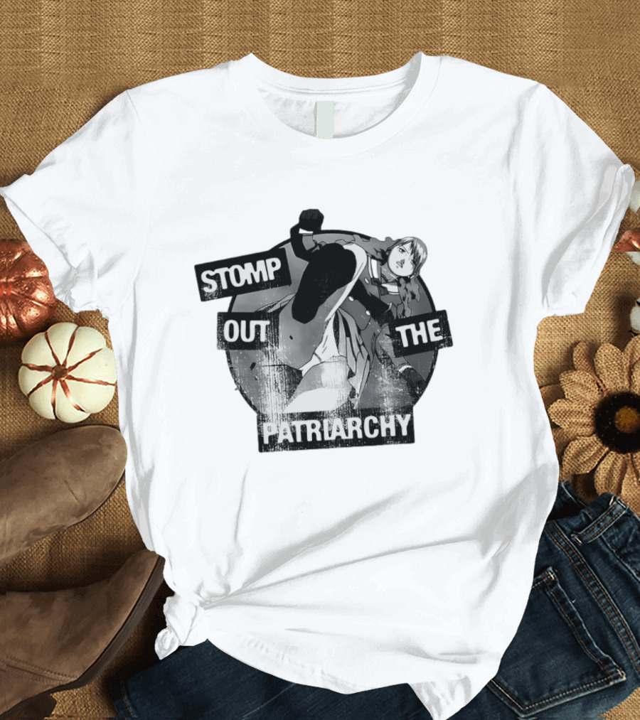 Stomp Out The Patriarchy Empowerment Manga Style Influence T-Shirt