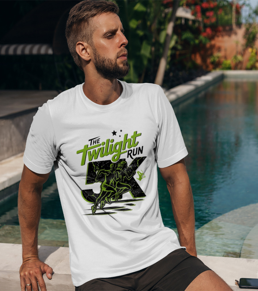 The Twilight Run 5K Runners And Stars Night Race Event T-Shirt