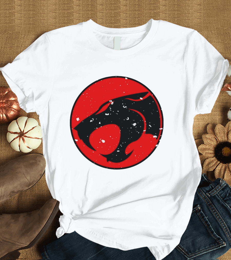 Thunder Jaguar Cat Red Circle T-Shirt