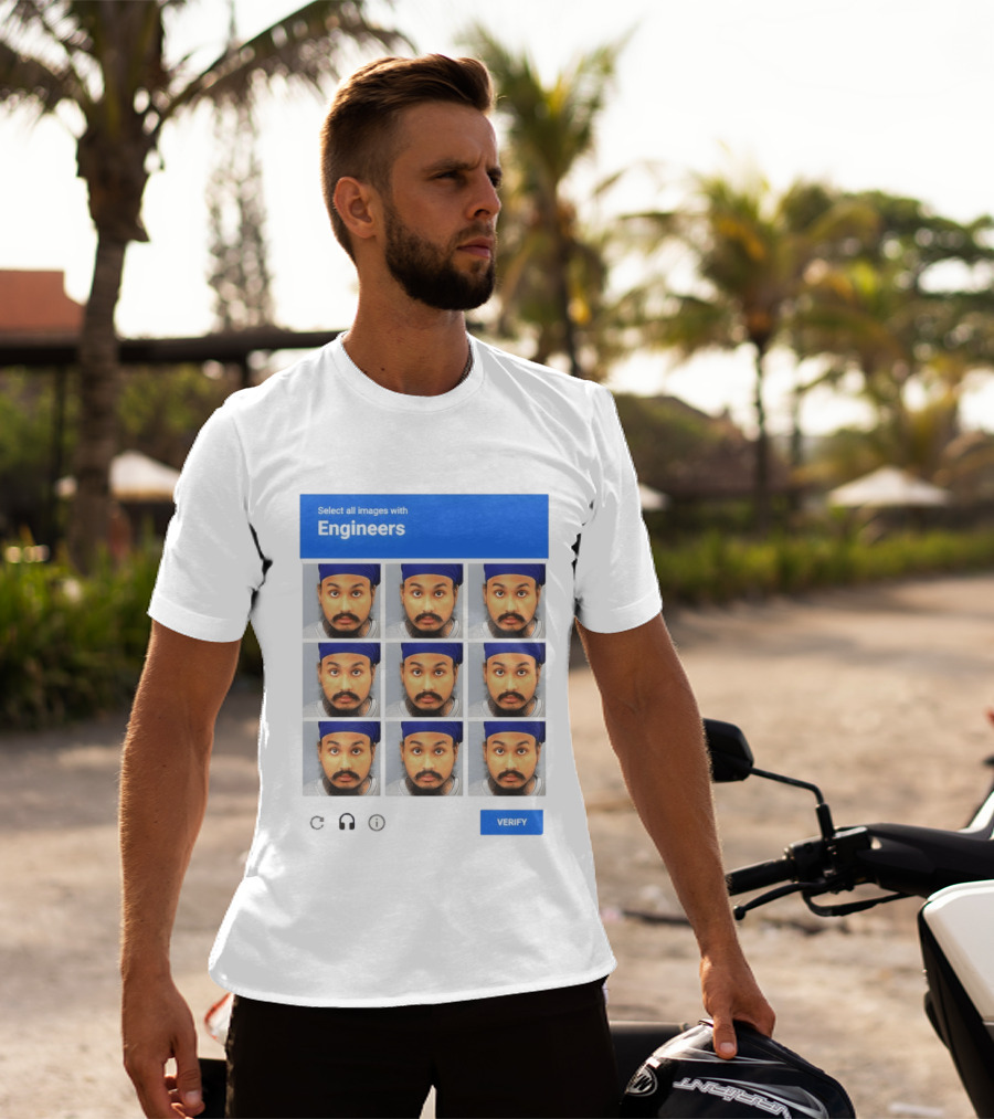 Vickrum Digwa Captcha Select All Images With Engineers Verify T-Shirt