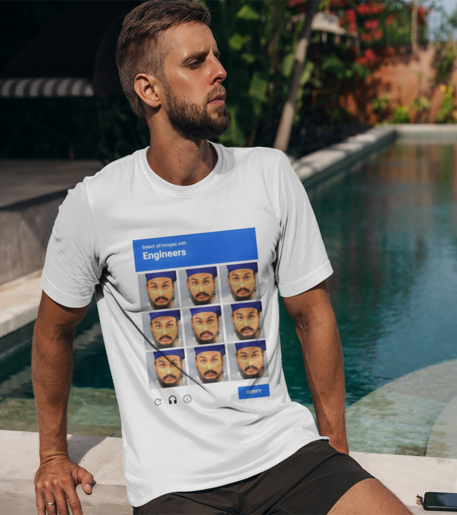 Vickrum Digwa Captcha Select All Images With Engineers Verify T-Shirt