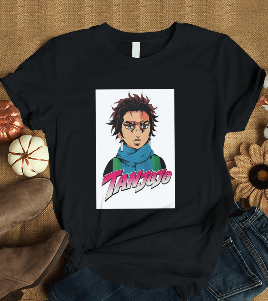 Tan JoJo Anime Manga Character Fusion T-Shirt