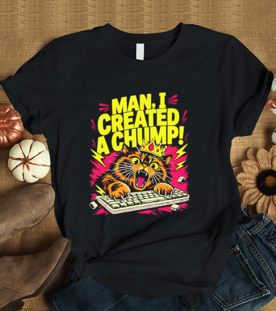 Man I Created A Chump Cat Keyboard T-Shirt