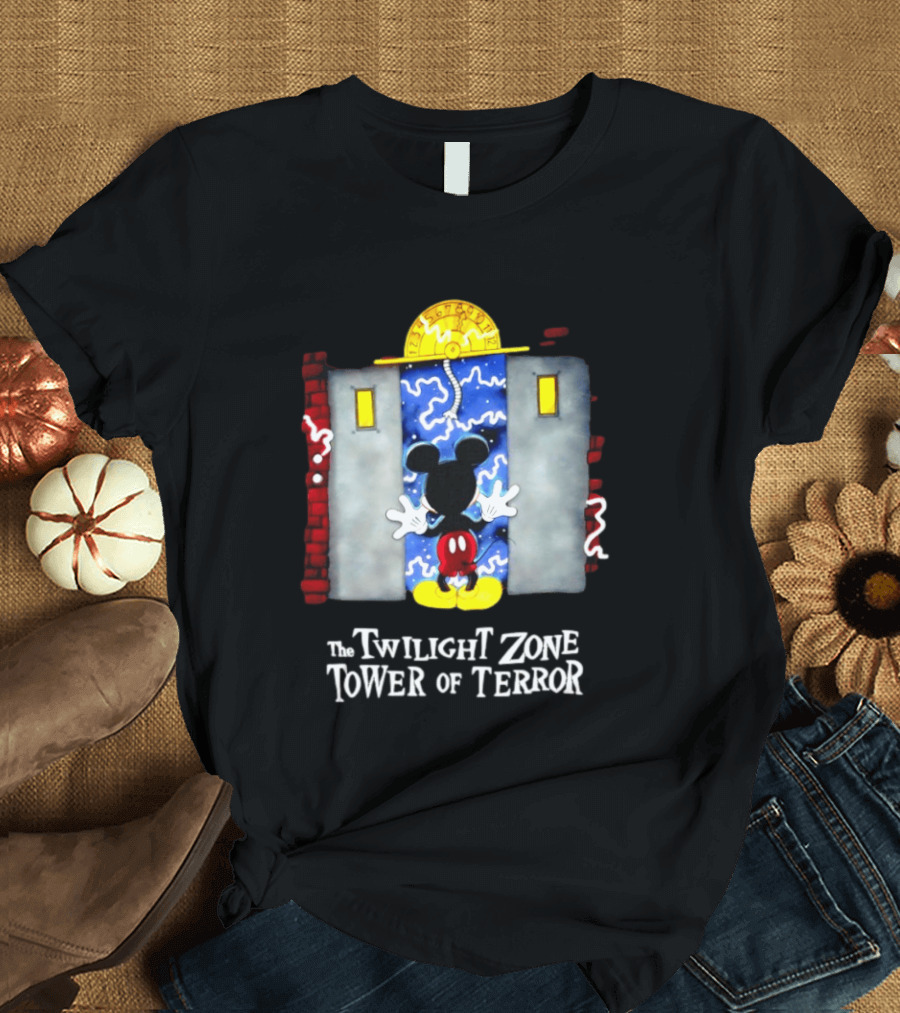 Mickey Mouse Twilight Zone Tower Of Terror Elevator Ride T-Shirt