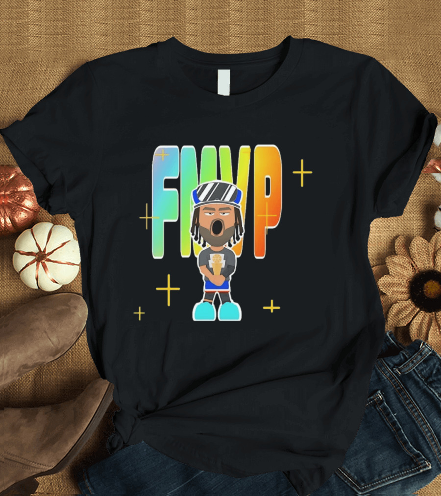 FMVP Jalen Brunson Cartoon New York Knicks 2026 Champs T-Shirt