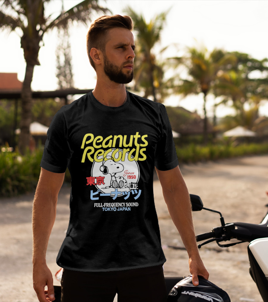 Peanuts Records Since 1950 Full Frequency Sound Tokyo Japan T-Shirt