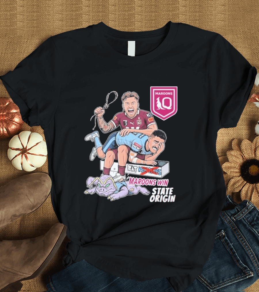 Queensland Maroons Win Over Nsw Blues State Origin Victory T-Shirt