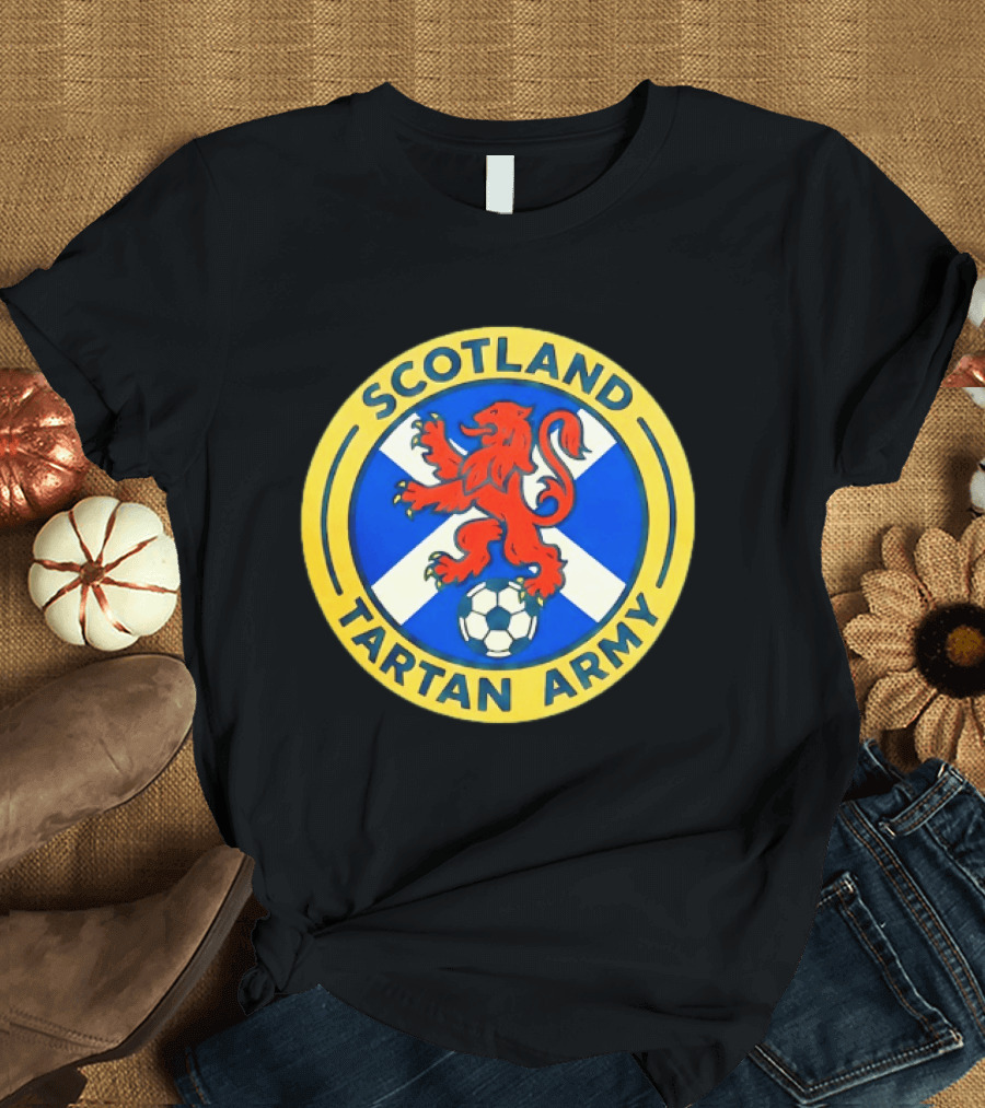 Scotland Tartan Army Scotland On Tour USA 2026 Soccer Lion T-Shirt