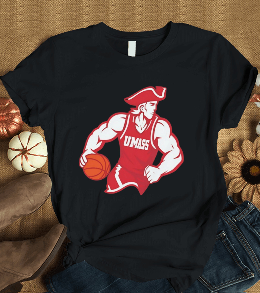 UMass University Of Massachusetts Minuteman Basketball Sam T-Shirt