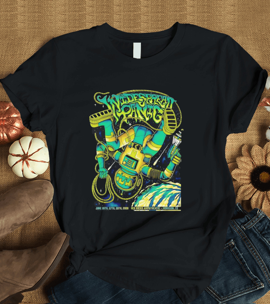 Widespread Panic Astronaut June 26 28 2026 Red Rocks Amphitheatre Morrison CO T-Shirt