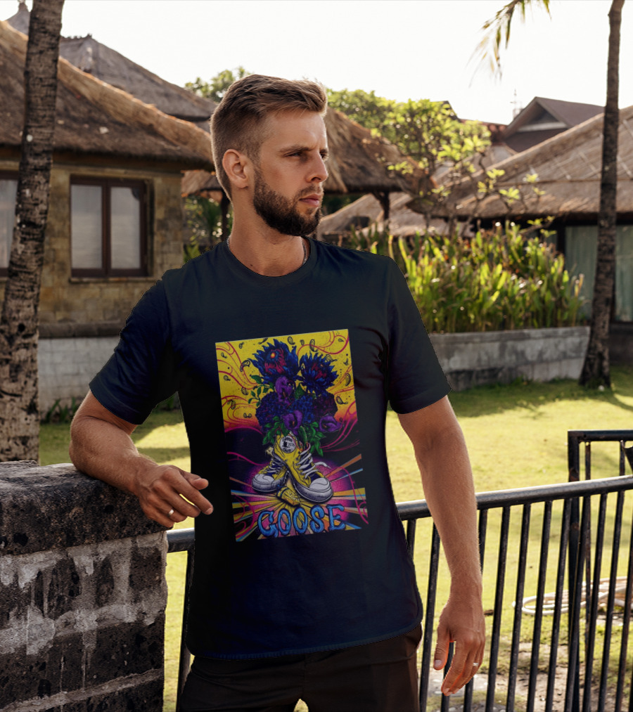 Goose Summer 2026 Tour Yellow Sneakers Floral Psychedelic T-Shirt