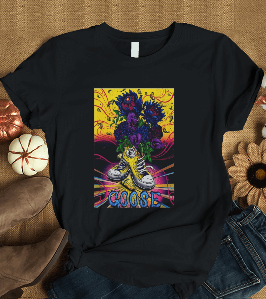Goose Summer 2026 Tour Yellow Sneakers Floral Psychedelic T-Shirt