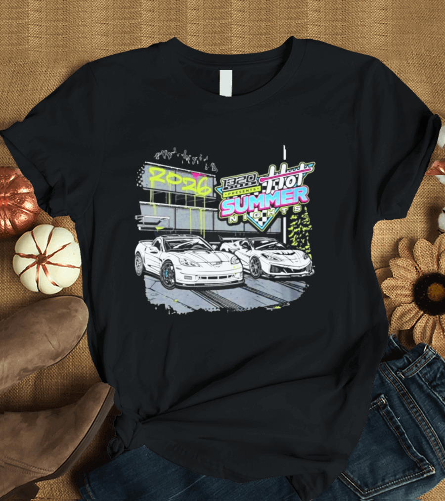 1320 Presents Hot Summer Nights 2026 Street Racing Cars T-Shirt