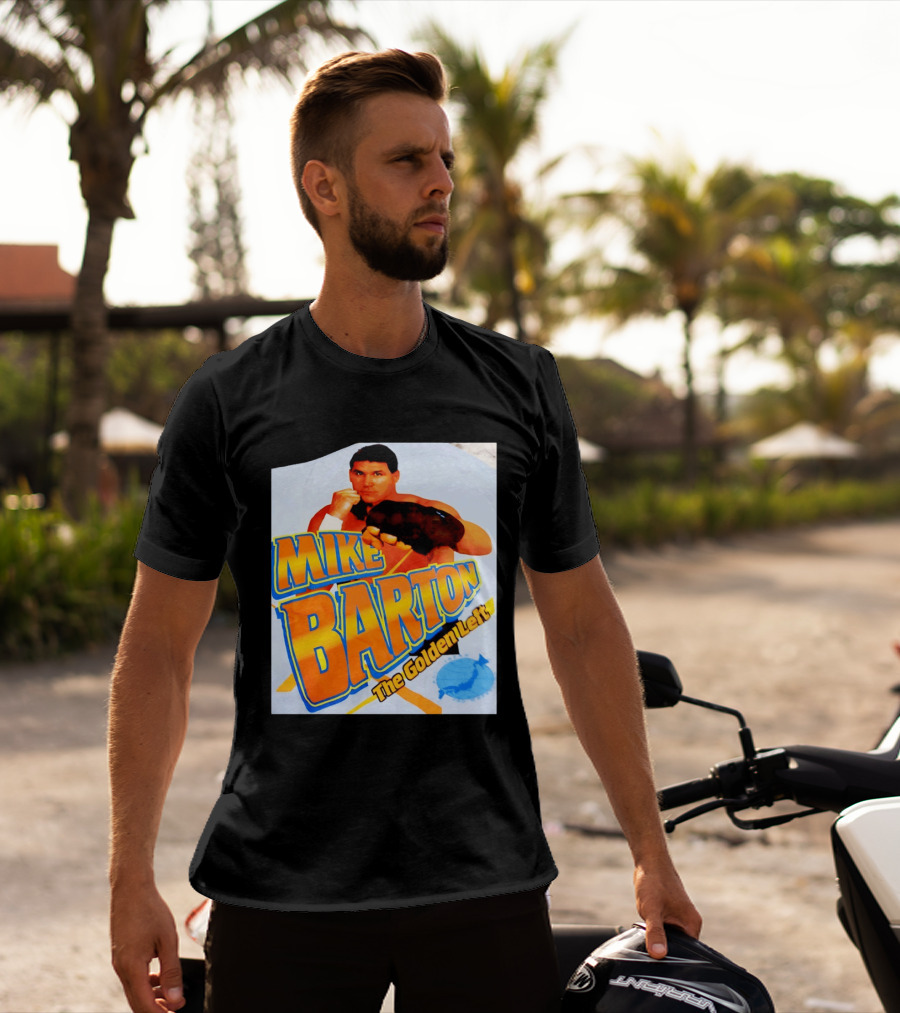 Mike Barton The Golden Left Boxer Retro Sports T-Shirt
