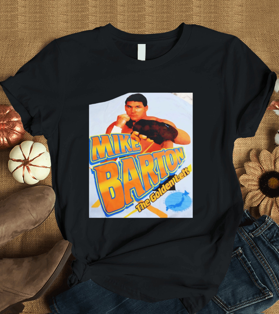 Mike Barton The Golden Left Boxer Retro Sports T-Shirt