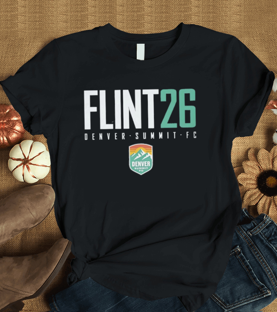FLINT 26 Denver Summit FC Natasha Flint Name Number T-Shirt