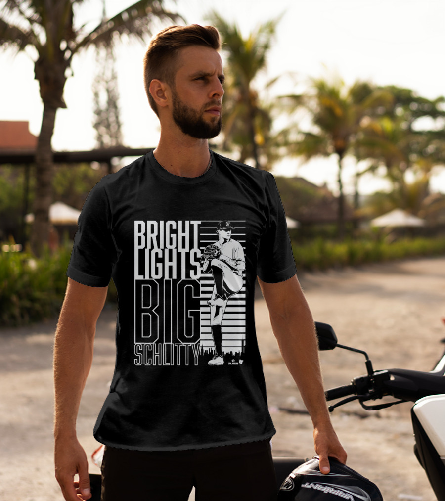 Bright Lights Big Schlitty Cam Schlittler Pitching T-Shirt