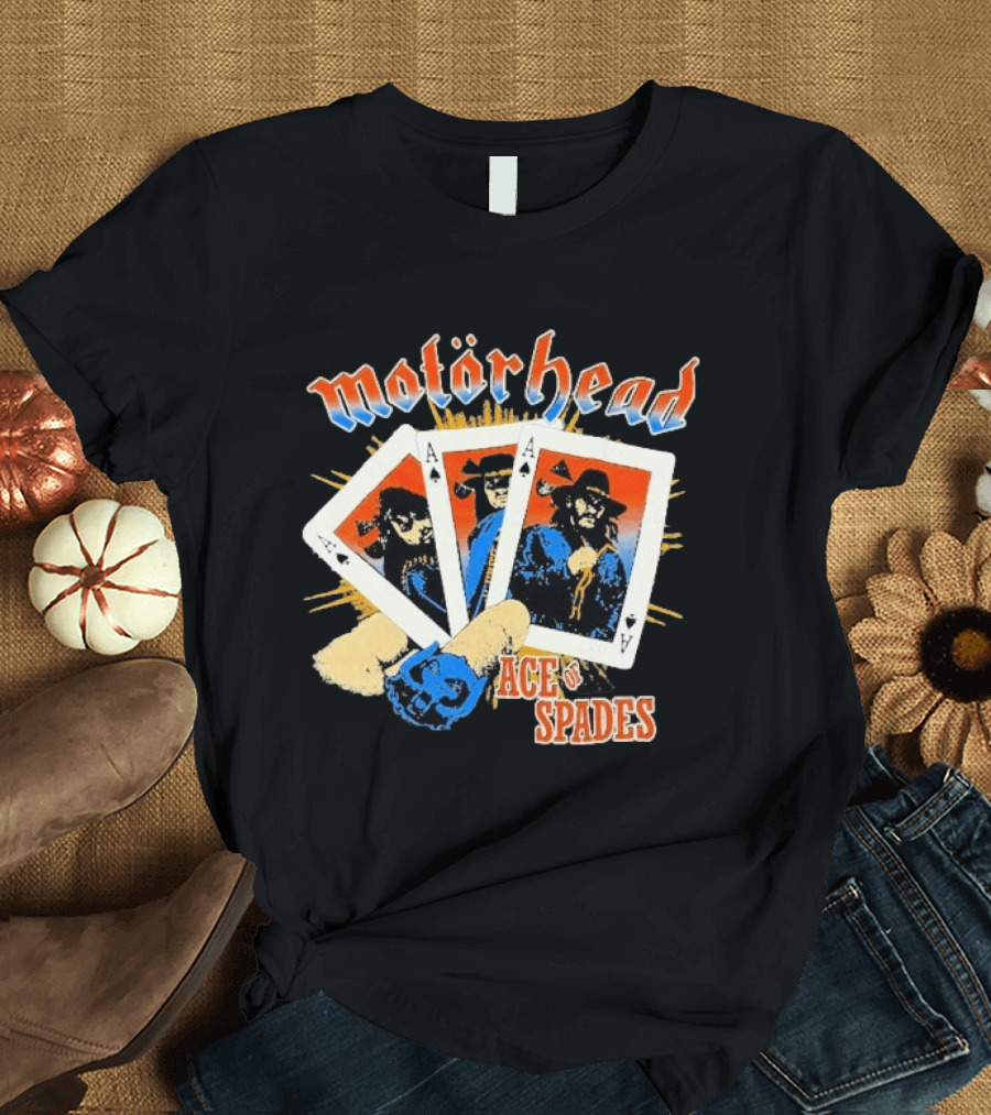 Motörhead Ace Of Spades Three Of A Kind Playing Cards T-Shirt