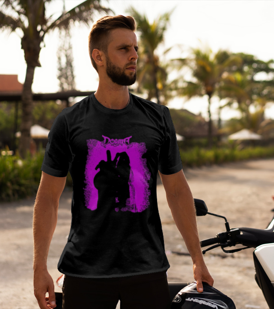 Dogma My Matricidal Purple Gothic Text With Pink Grunge Frame T-Shirt